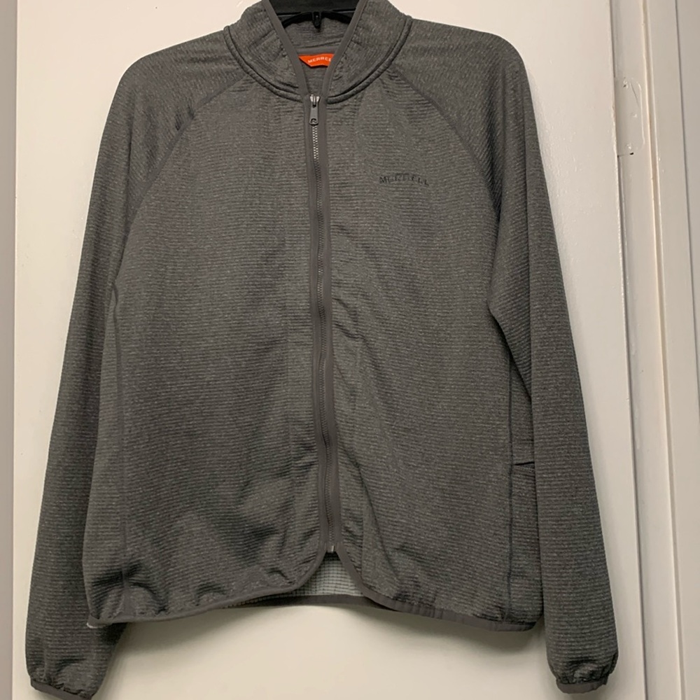 Merrell Gray Zipped Jacket Deep Pocket TravelCasual Light Washable Comfortable 👍